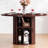 48"W Round Dining Table with 2 Storage Shelves Seats 6