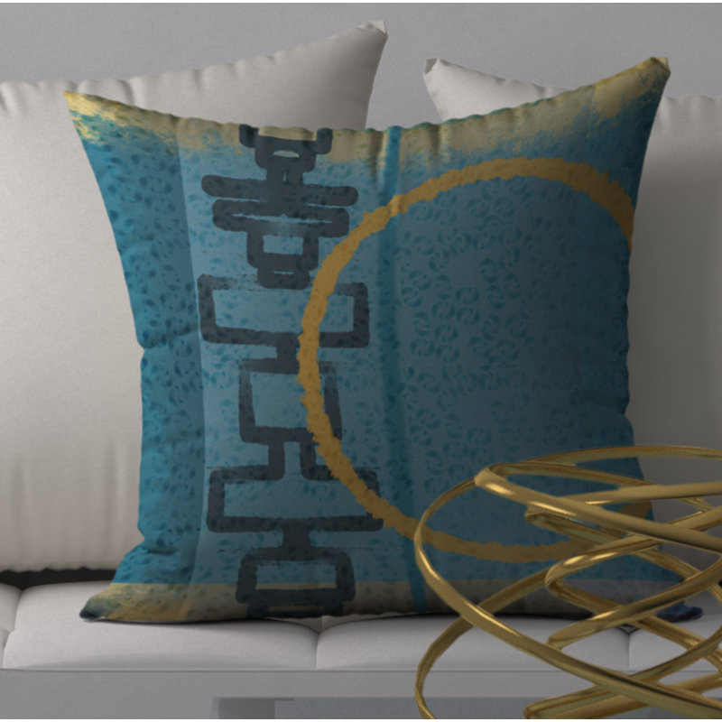 Abstract Throw Pillow, 20" H x 20" W