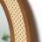 Boho Round Farmhouse Wood Frame Woven Rattan Mirror