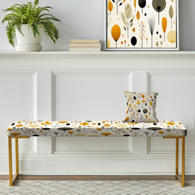 Banc rembourré or