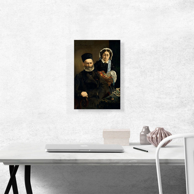 Portrait de M. et madame Auguste Manet, 1860 par Edward Manet, reproduction d'art sur toile tendue
