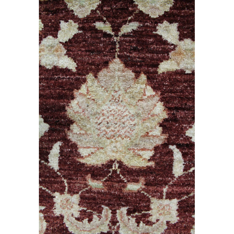Agra One-of-a-Kind 4' x 5'10" Area Rug in Red/Ivory/Light Green