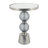 Modern Mirrored Top Side Table with Metal Base Contemporary Orb Accent Table-336233578-342056103