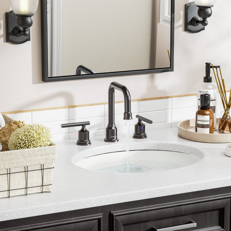 2-handle Bathroom Faucet with Drain Assembly, Oil Rubbed Bronze