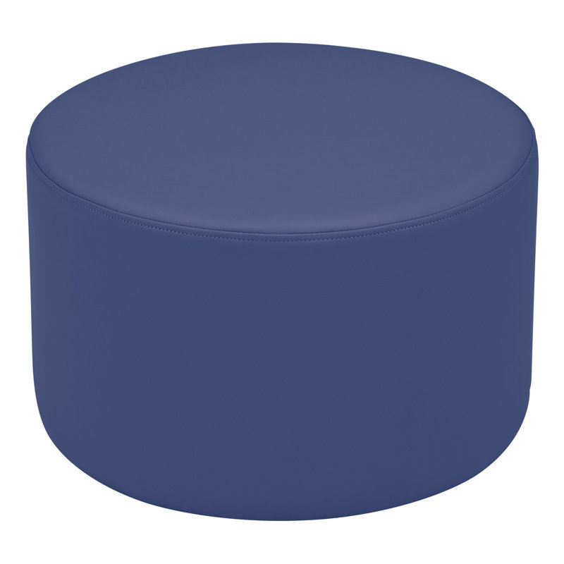 Pro Series Upholstered Round Ottoman 12" Height, Navy