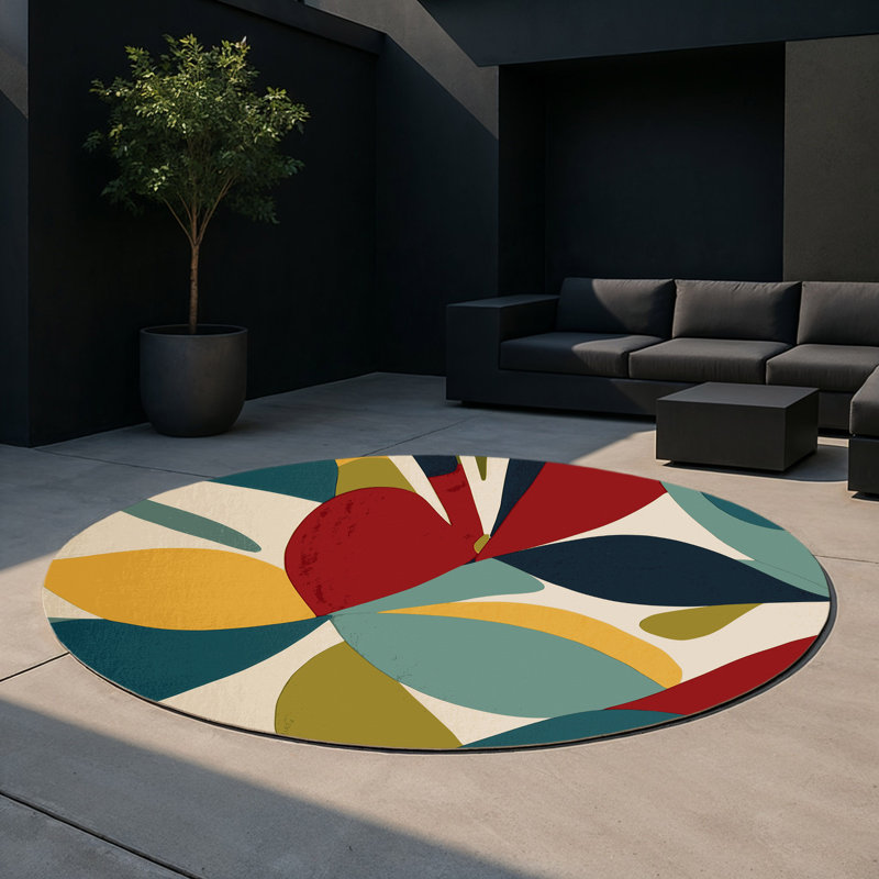 Tapis intérieur et extérieur Lived Slide, Rond 5 pi