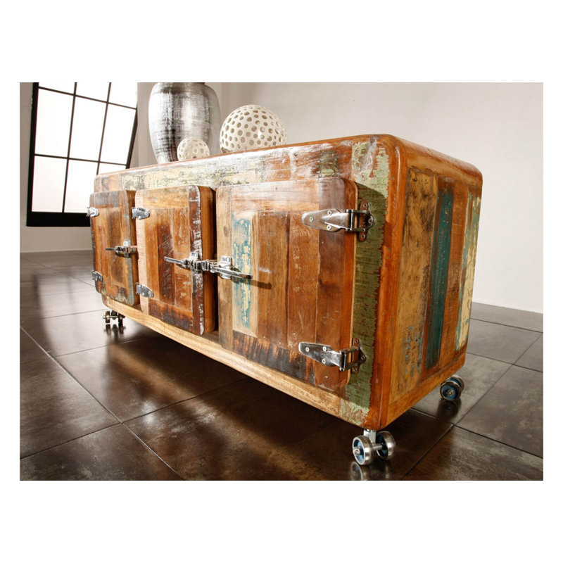 Freezy 126cm Solid Wood Sideboard