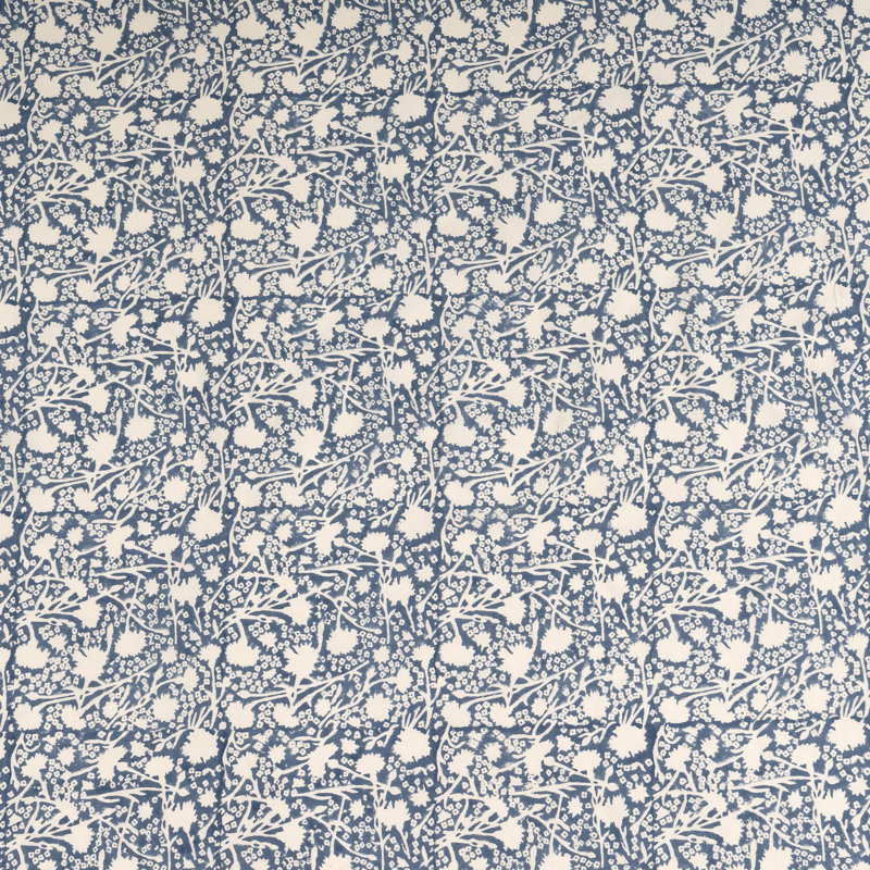 Meadows Handmade Floral Tablecloth, Blue, 71" Square