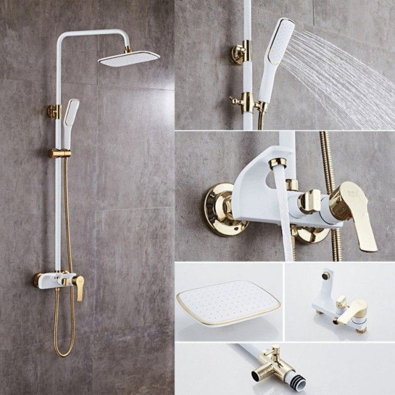 Pomme de douche à pluie double 2,5 GPM GPM