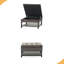Table basse avec rangement, repose-pieds carré avec rangement et support inférieur