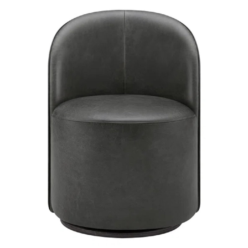 Sharlene Swivel Side Chair, Marseille Black