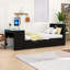 Lit plateforme avec éclairage DEL et lit gigogne simple, bureau-678787670-678787669
