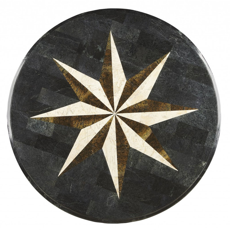 Andorra Fossil Stone 36" Foyer Table