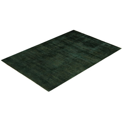 Huckaby One-of-a-Kind 4' 0" X 6' 0" Wool Area Rug Green
