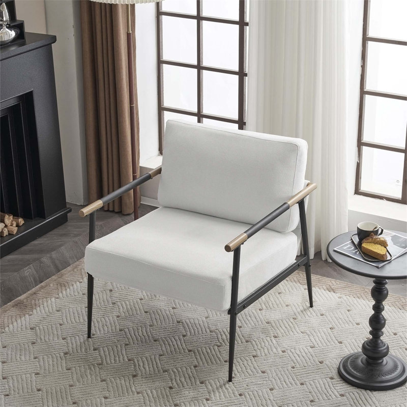 Chaise d'appoint Modern, Chenille blanche