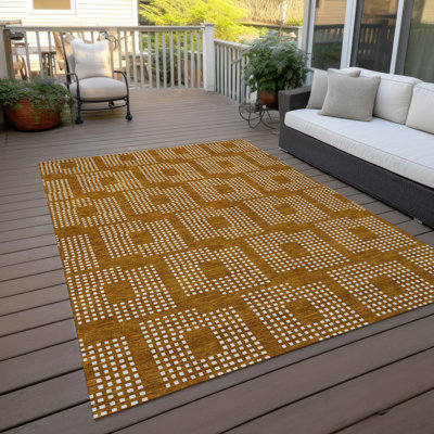 Malek Indoor/Outdoor Area Rug with Non-Slip Backing