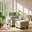 Fauteuil inclinable manuel ChuangYuan en tissu chenille, 94 cm (L) x 81 cm (P) x 86 cm (H), avec repose-pieds de rangement