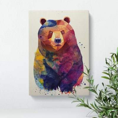 Bear Watercolour No.3 - Wrapped Canvas