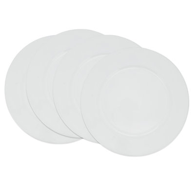 Erris 4 Piece Round Plastic Plates Charger Set