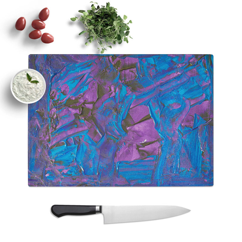 Tempered Glass Art Painting Vol.102 Chopping Board, 28.5 cm W x 20 cm L