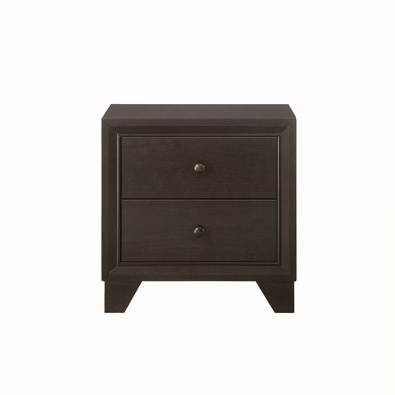 Table de chevet en bois avec 2 tiroirs