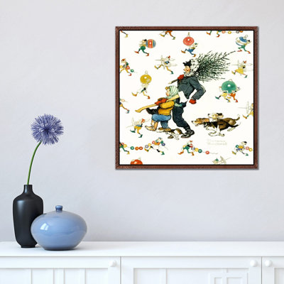 Bringing Home the Tree #2 by Norman Rockwell - 1 Piece Painting on Canvas
