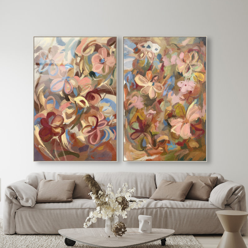 Moving Eden Set Set by Oliver Gal, 110"H x 74"W, Silver Floater Frame