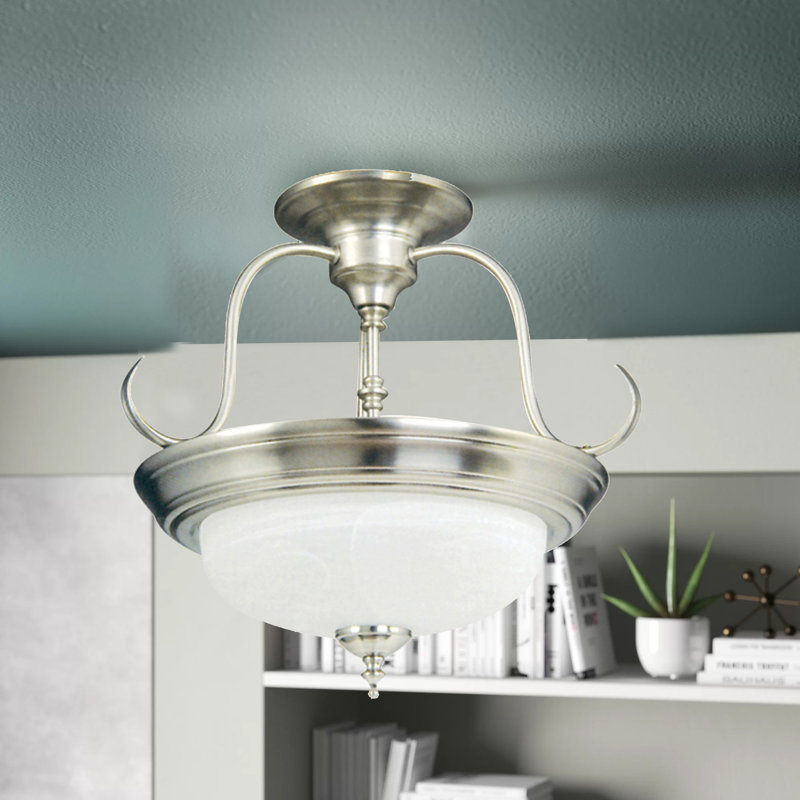 Glass Semi Flush Mount