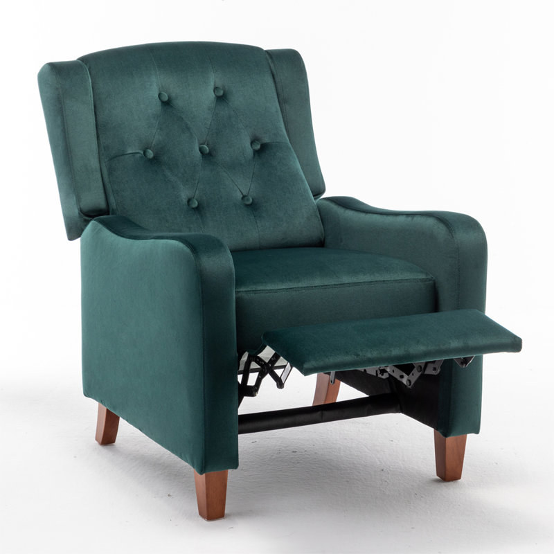 Arm Push Recliner Velvet Armchair