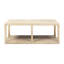 Table basse à cadre ouvert en bois récupéré avec tablette inférieure Ellis