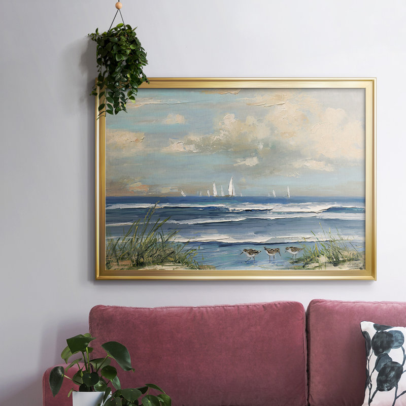 Ocean Regatta, reproduction d'art sur toile, Or, H 30 po x l 44 po x P 1,5 po