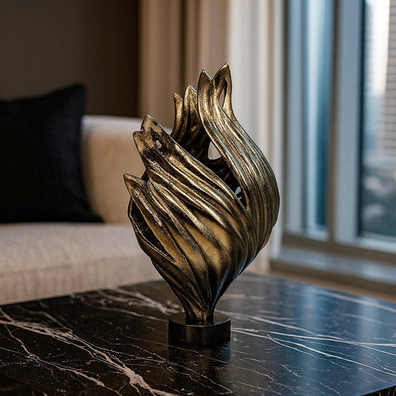 Cathyleen Abstract Figurines & Sculptures - flowing flame like silhouette, 16" H x 10" W x 10" D