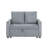 45"W Gray Corduroy Loveseat With Storage