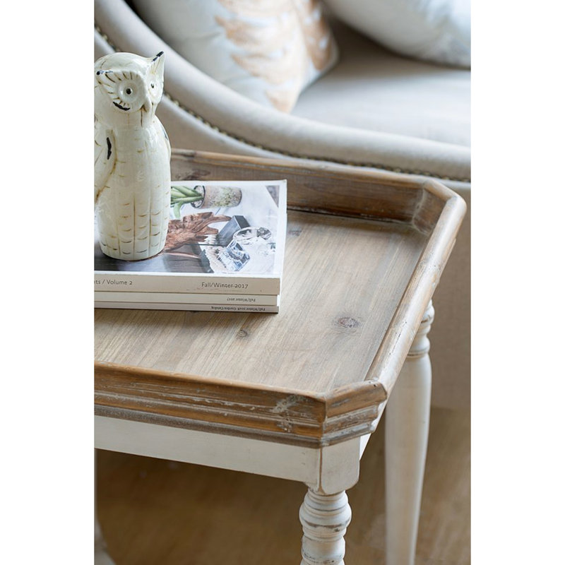 Table d'appoint carrée 20 x 20 x 25 po, fusion de bois blanc et naturel, convenant à divers besoins de décoration intérieure, table de construction durable 20,1 x 20,1 x 25, et bois, pièce polyvalente
