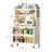 65'' Tall Kitchen Bakers Rack With Flip Door Cabinet, 5 Tier Multifunctional Microwave Stand Buffet, Coffee Bar, Kitchen Pantry Storage Cabinet Shelf, Quick Assembly, White-188970114