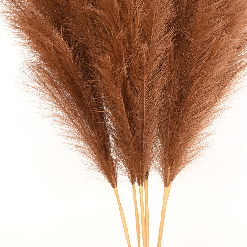 Tall Faux Pampas Grass Spray, Artificial Long Stem Floral Fluffy Fake Plants Pampas Grass For Floor Vase Filler Home Boho Wedding Party Dining Table Centerpiece Decor