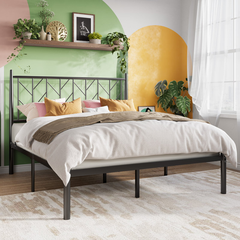 Nancarrow Metal Slat Bed, Queen, Black