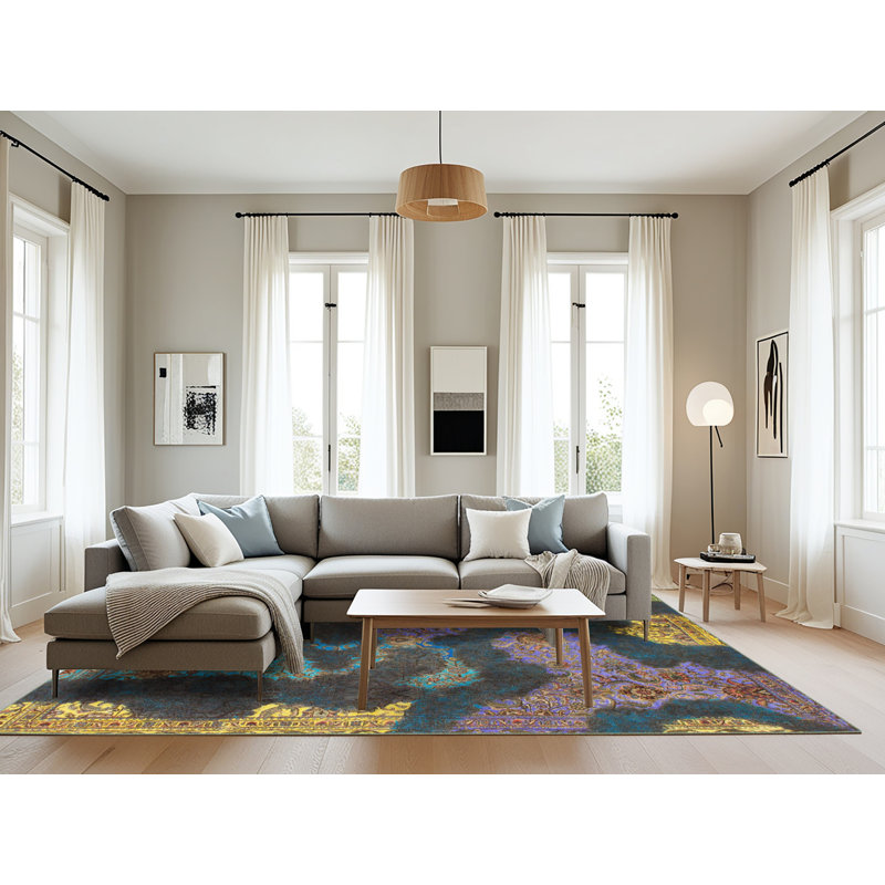 Tapis abstrait moderne 1284, Rectangle 8 pi x 10 pi