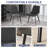  Juvan 5-Piece Modern Rectangular Sintered Stone Dining Table Set With 4 Faux Leather Chairs-893404803