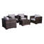 Cariah Rattan Wicker Fully Assembled 4 - Person Seating Group with Cushions