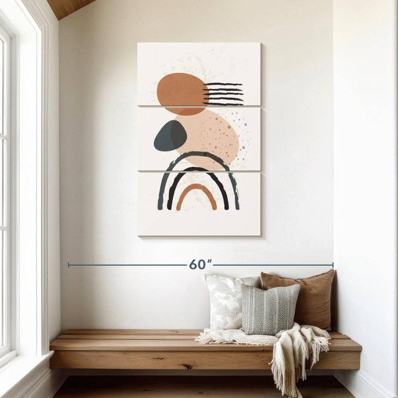 Avery Boho Abstract Neutrals, 45" H x 28" W