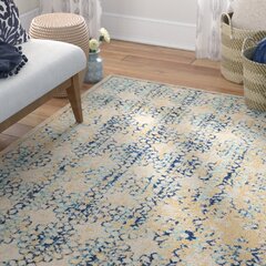 Gonzalez Floral Ivory/Blue/Yellow Area Rug