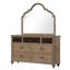 Panneau de miroir avant simple simple avec commode en chêne massif