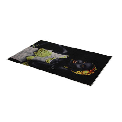 Soft Hall Carpet 2.6 x 4.9 Feet | 100% Polyester, 0.04 in Pile Height | Antibacterial, Non-Slip Underside | Woven with 3D Digital Printing | Machine Washable | Durable & Stylish for Entryways & Living Rooms