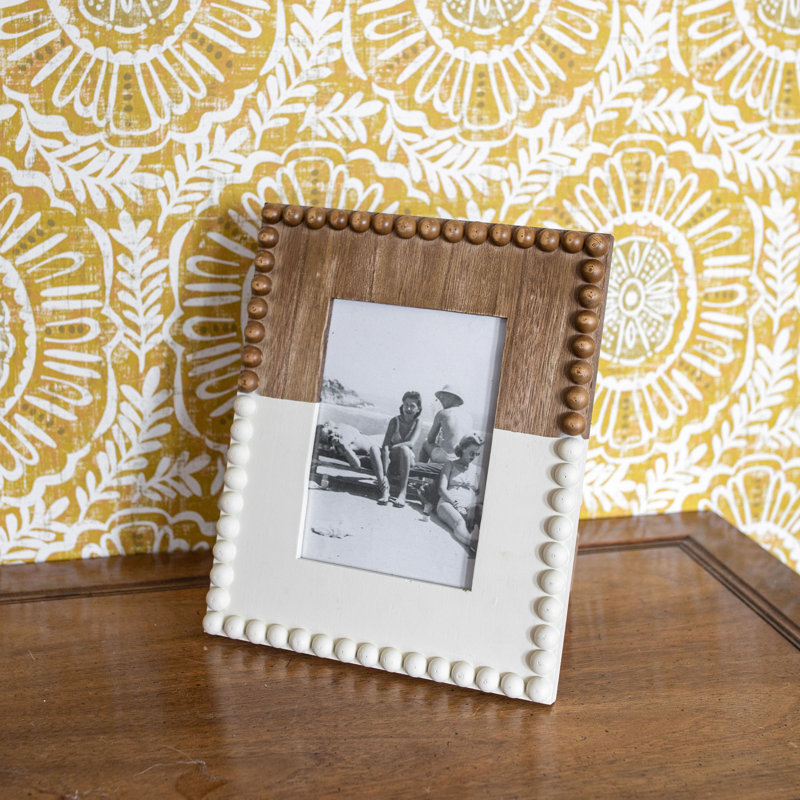 Foreside Home & Garden White Dipped Picture Frame, 5" x 7"