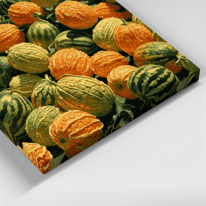 «Fruit Snap Melon», art mural sur toile, H 32 po x l 32 po
