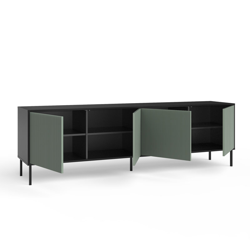 Bokamp 604.52cm Sideboard, Black/Green