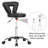 Backed Adjustable Height Ergonomic Lab Stool with Wheels