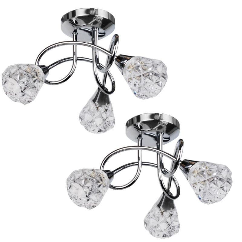 Degregorio Glass Semi Flush Mount