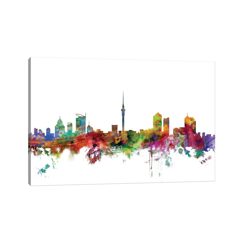Auckland, New Zealand Skyline by Michael Tompsett - Wrapped Canvas Gallery-Wrapped Canvas Giclée